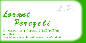 lorant perczeli business card